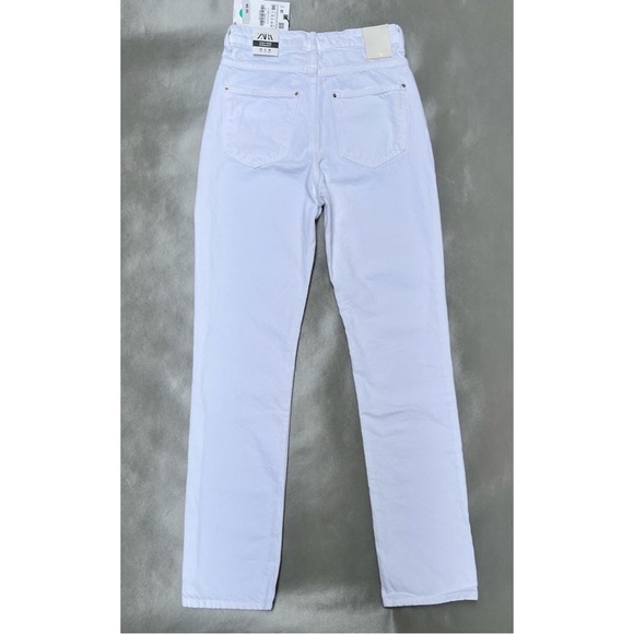 Zara Straight Leg White Denim - Picture 6 of 8